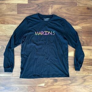 Maroon 5 World Tour 2024 Black Long Sleeve Shirt size 2XL